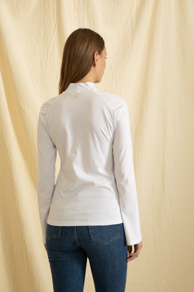 Polera deals blanca basica